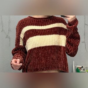 Red/pink white sweater